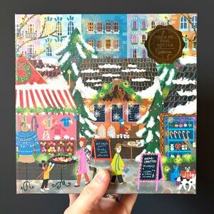 Galison Foil Merry Market Christmas Puzzle